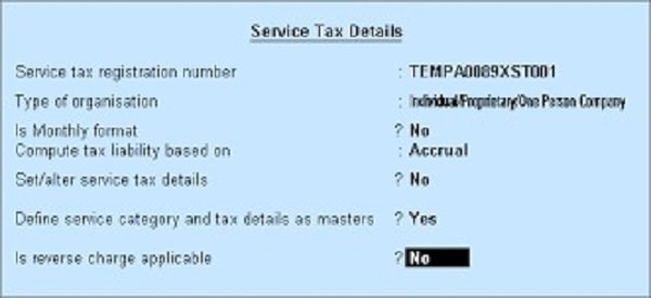 What's Service Tax Quantity